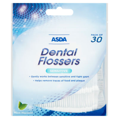 30 Dental Flossers Sensitive Mint Flavour thumbnail 2