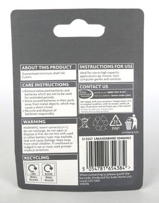 Asda Super Alkaline AA Batteries thumbnail 3