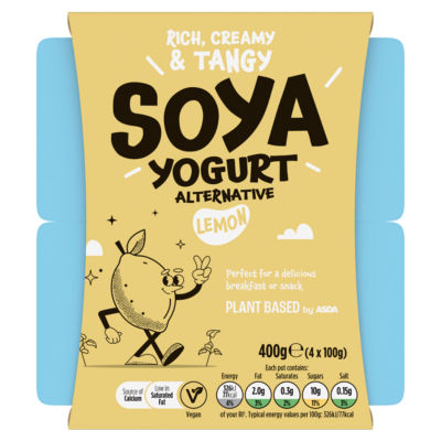 Plant Based Alternative Lemon Soya Yogurt 4 x 100g (400g) thumbnail 2