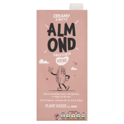 Plant Based by ASDA Almond Sweetened Drink 1Litre
