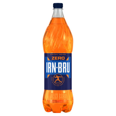 IRN-BRU ZERO Sugar Soft Drink Bottle 1L