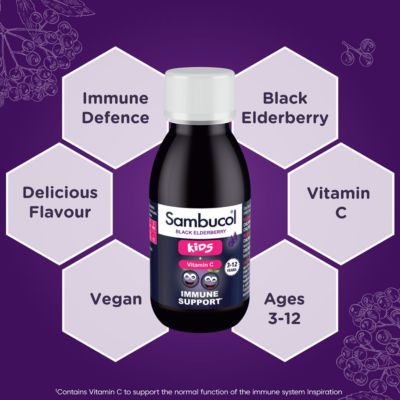 Black Elderberry Liquid for Kids + Vitamin C 3-12 Years 120ml thumbnail 4
