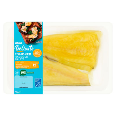 2 Delicate Smoked Haddock Fillets 220g thumbnail 2