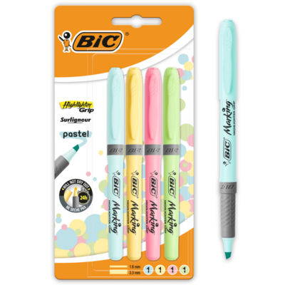 Bic Highlighter Grip Pens x4