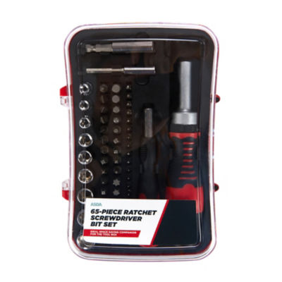Asda 65pc Ratchet Screwdriver Bit Set thumbnail 2