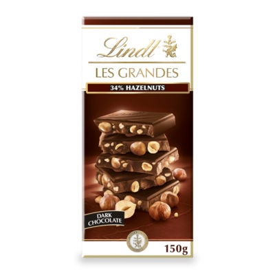 Les Grandes Dark Chocolate Hazelnut Bar 150g thumbnail 2
