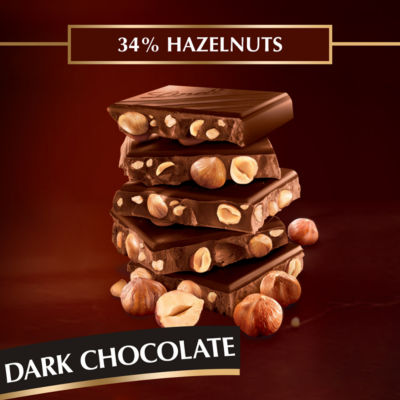 Les Grandes Dark Chocolate Hazelnut Bar 150g thumbnail 4