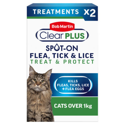 Clear Plus 50mg / 60mg Spot-On Solution for Cats and Ferrets 2 Pipettes thumbnail 2