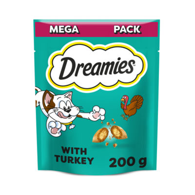 Dreamies Cat Treat Biscuits with Turkey Mega Pack 200g