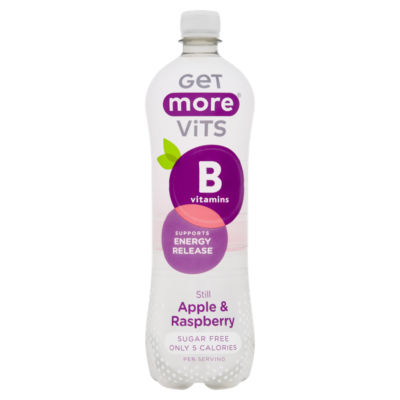 B Vitamins Sugar Free Still Apple & Raspberry 1 Litre thumbnail 2