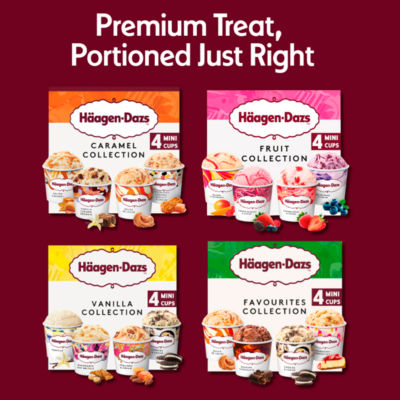 Haagen-Dazs Vanilla Collection Minicup Ice Cream 4x95ml thumbnail 4
