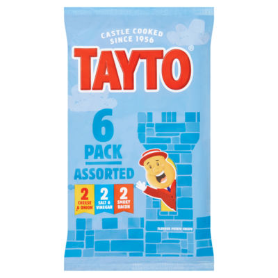 Assorted Flavour Potato Crisps 6 x 25g
