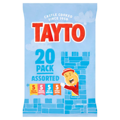 Assorted Flavour Potato Crisps 20 x 25g