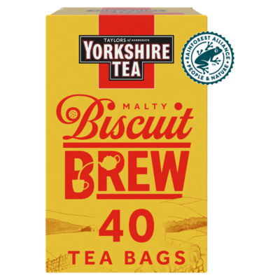 Yorkshire Tea Malty Biscuit Brew 40 Tea Bags 112g thumbnail 2