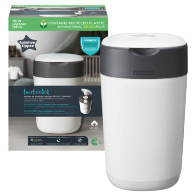 Twist & Click Advanced Nappy Bin in White with 1x Refill Cassette thumbnail 3