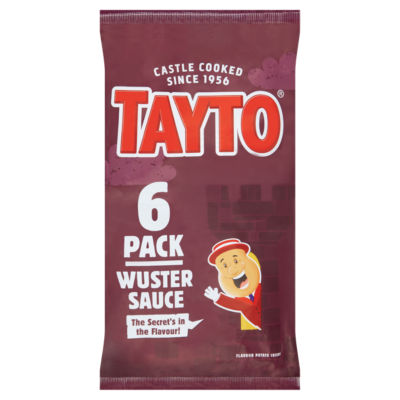 Wuster Sauce Flavour Potato Crisps 6 x 25g