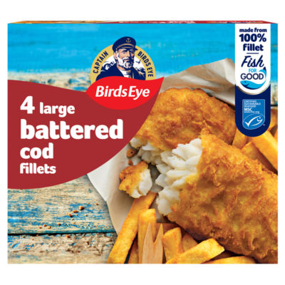 4 Battered Cod Fish Fillets 440g thumbnail 2