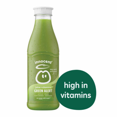 Plus Green Alert, Apple, Pear, Cucumber & Matcha Juice with Vitamins 750ml thumbnail 2