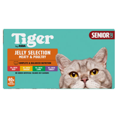 Tiger Meaty & Poultry Selection in Jelly 8+ Years 40 x 100g (4.0kg) thumbnail 2