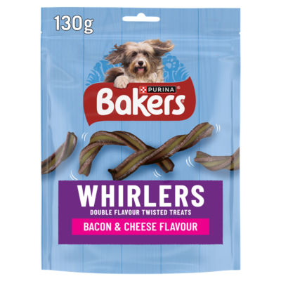 Whirlers Bacon and Cheese Dog Treats 130g thumbnail 2