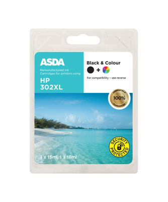 HP302XL Black & Colour Ink Cartridge thumbnail 2