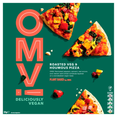 Plant Based OMV Roasted Veg & Houmous Pizza 375g thumbnail 2