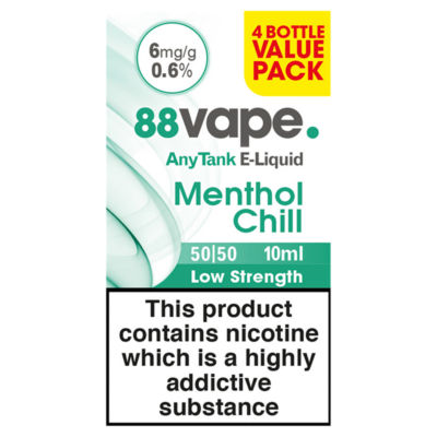 AnyTank E-Liquid 6mg Menthol Chill 10ml 4 Pack thumbnail 2