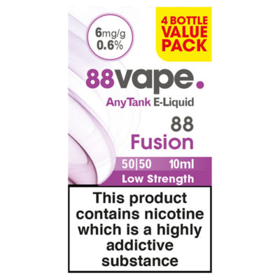 AnyTank E-Liquid 6mg 88 Fusion 10ml 4 Pack thumbnail 2