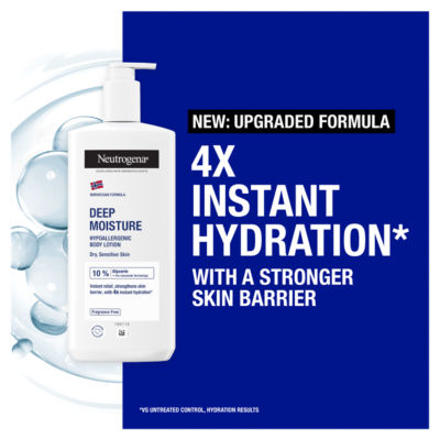 Deep Moisture Hypoallergenic Body Lotion Moisturiser 400ml thumbnail 3