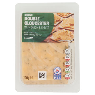 British Double Gloucester with Onion & Chives 200g thumbnail 2