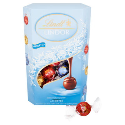 Lindor Milk & White Assorted Chocolate Truffles Box 337g thumbnail 3