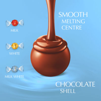 Lindor Milk & White Assorted Chocolate Truffles Box 337g thumbnail 4