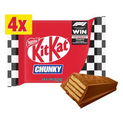 F1 Chunky Milk Chocolate Bar 4 Pack Multipack 160g