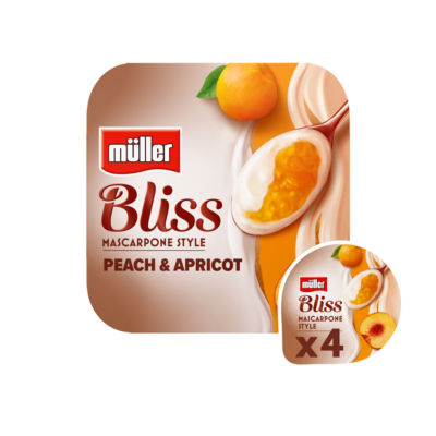 Mascarpone Peach & Apricot Yogurt&nbsp; 4 x 110g thumbnail 2