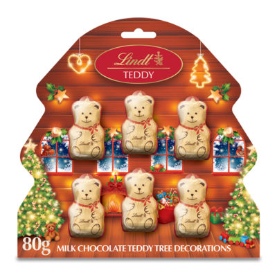 Milk Chocolate Teddy Christmas Tree Decorations 60g