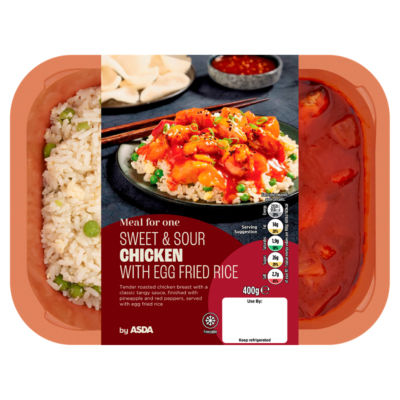 Sweet & Sour Chicken with Egg Fried Rice Meal for 1 400g thumbnail 2