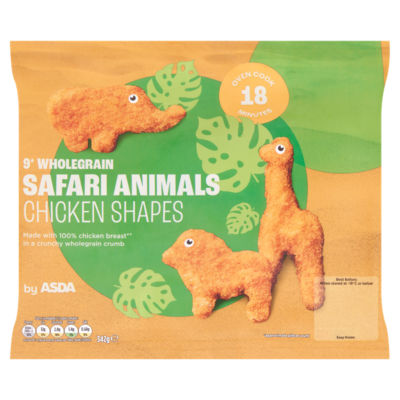 9 Wholegrain Safari Animal Chicken Shapes 342g thumbnail 2