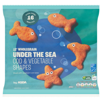 12 Wholegrain Under the Sea Cod & Vegetable Shapes 400g thumbnail 2