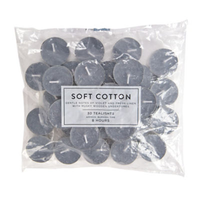 Fresh Cotton Scented 8 Hour Burn Tealights 30pk thumbnail 2