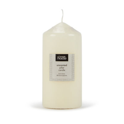 Unscented Cream Medium Pillar Candle