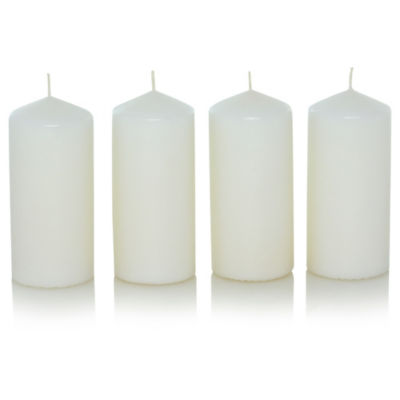 Unscented White Medium Pillar Candles thumbnail 2