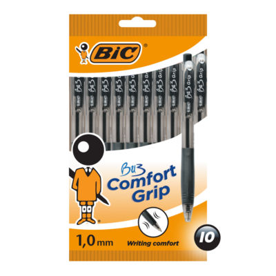BU3 Grip Ball Pens Black x10 thumbnail 2