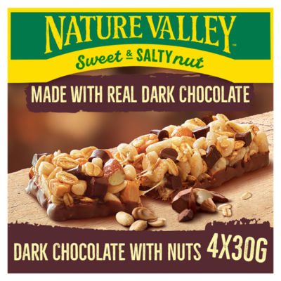 Sweet & Salty Nut Dark Chocolate with Peanuts Cereal Bars 4 x 30g (120g) thumbnail 2