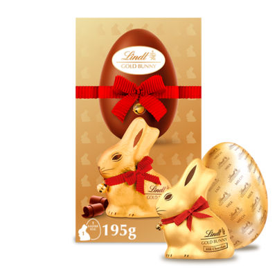 Milk Chocolate Egg With Lindt Gold Bunny 195g thumbnail 3