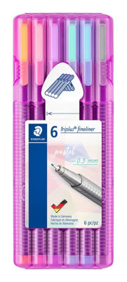 Triplus Pastel Fineliners 6pk thumbnail 2