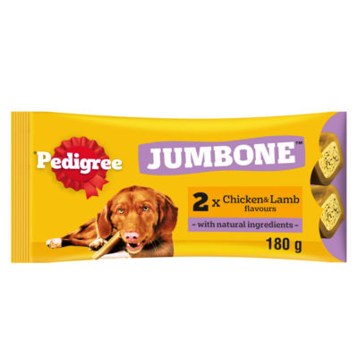 JUMBONE Medium Dog Treats Chicken and Lamb 2 Chews thumbnail 2