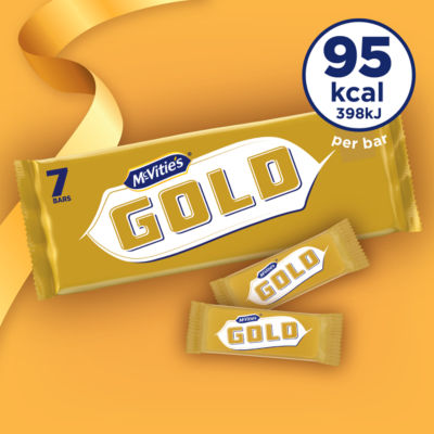 Gold Caramel Flavour Biscuit Bars Multipack 7 Pack, 124g thumbnail 3