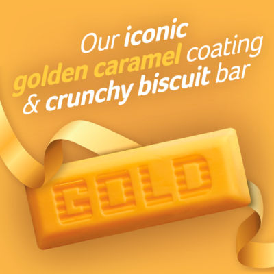 Gold Caramel Flavour Biscuit Bars Multipack 7 Pack, 124g thumbnail 4