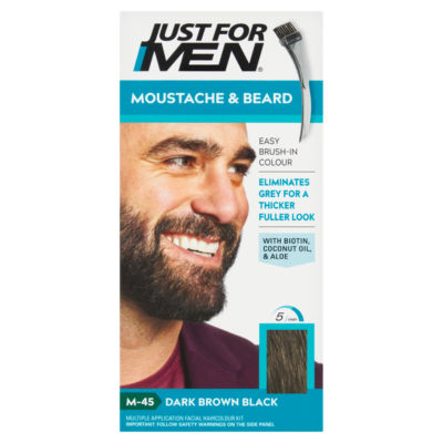 Moustache & Beard M-45 Dark Brown Black Multiple Application Facial Haircolour Kit thumbnail 2