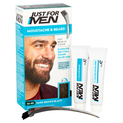Moustache & Beard M-45 Dark Brown Black Multiple Application Facial Haircolour Kit thumbnail 3